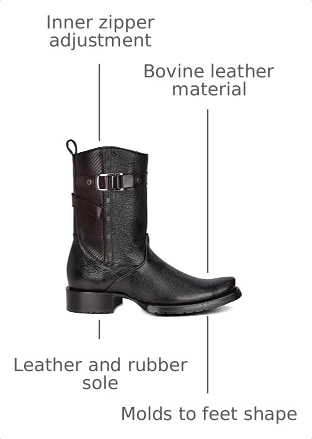 Image of Cuadra Men's Boot in Bovine Leather with Zipper, 1J2JRS