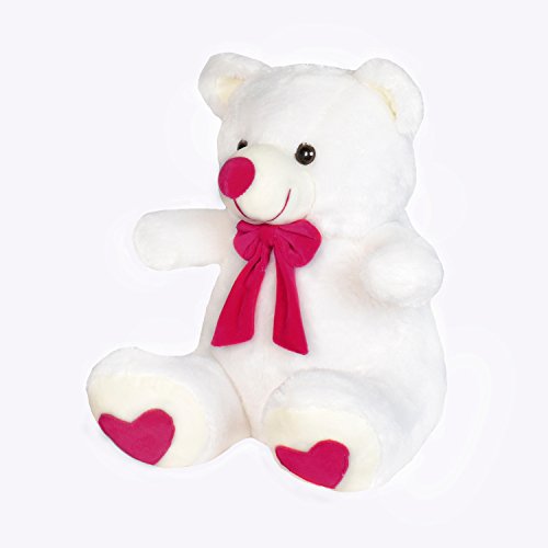Image of Ultra 15 inch Spongy Teddy Bear Fully Stuffed Soft Plush Toy for Kids in White | Animal Toy | Birthday Gift | Anniversary | Christmas | Diwali | Home Decore