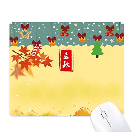 Tapis de souris de bureau motif vingt-quatre termes solaires avec finitions cousues