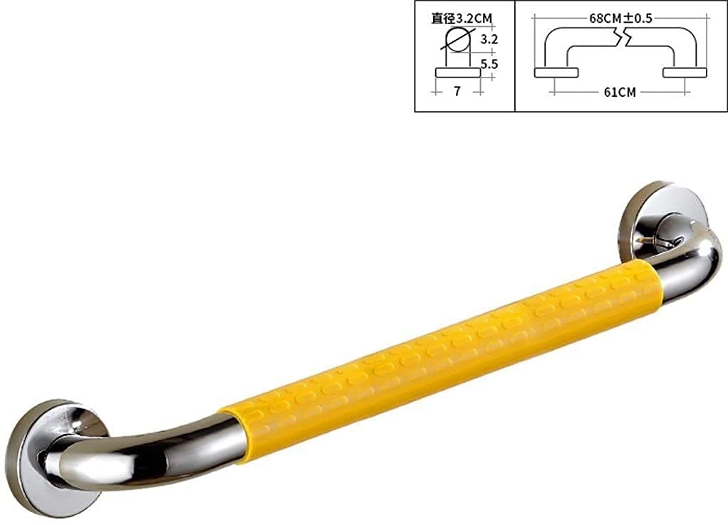 Barra di Sostegno di Sicurezza, Barra di Sostegno per portasciugamani a Parete, corrimano per Bagno in Acciaio Inox, bracciolo per WC, palo di Supporto di Sicurezza per Bagno, Doccia per vasca/68 cm
