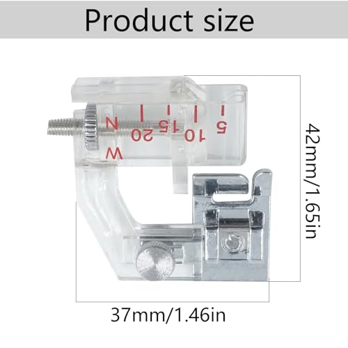 3 Piezas Pie Prensatelas para Cinta Bies Ajustable miniatura 5