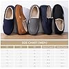 VeraCosy Men's Comfy Suede Memory Foam Moccasin Slippers Warm Sherpa Lining House Shoes with Anti-Skid Rubber Sole Navy,10 UK #5