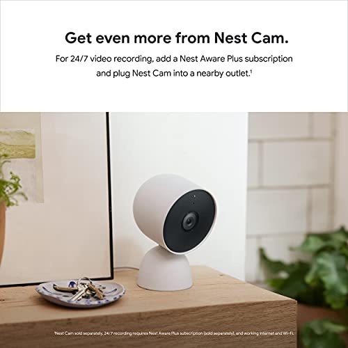 Google Nest Cam Stand - Wired Tabletop Stand for Nest Cam (Battery) Only - Snow – תמונה 6