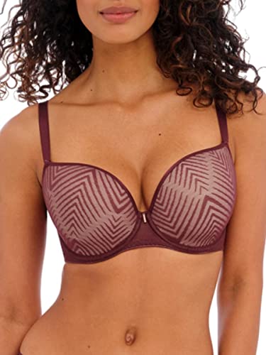 Soutien-gorge plongeant paddé avec armatures Freya Tailored Dark Cherry 85H