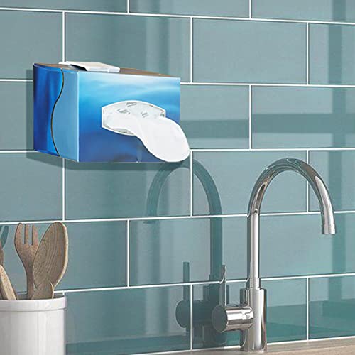 TFY Taschentuchbox-Halter, Küchenwandhalterung, kompatibel mit Kosmetiktüchern und Anderen Servietten-Papierboxen (weiß)