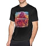 Men's American Pop Rock Band Onerebpublic T Shirt, Crewneck Short Sleeve Shirts for Big Boys, Lightweight Cotton Tee Tops, Leisure Custom Tees Clothes Small Black