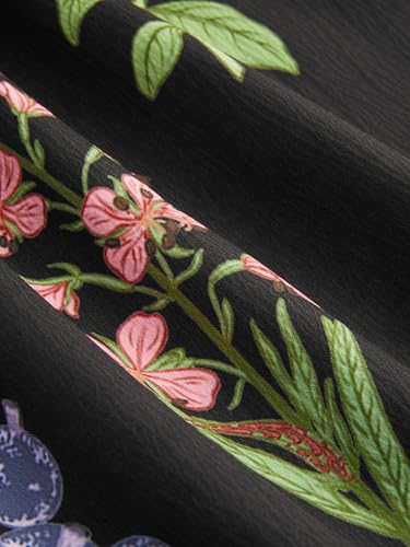 CIDER Summer Plus Size Floral Mini Dress Square Neck Ruffle Hem Knotted Dresses Curve3