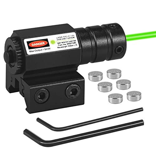 Jinyi Compact Tactical Green Dot Green Laser Sight Scope For 21Mm Hunting Gun Rifle Pistol Handgun Mount With Button #TOP12
