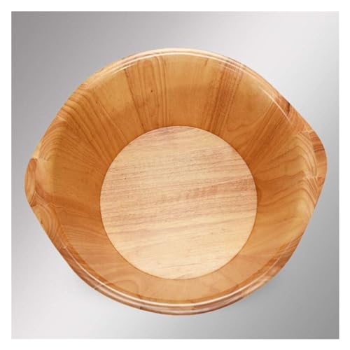Bañera de pies de madera sólida con tapa y masajeador miniatura 2