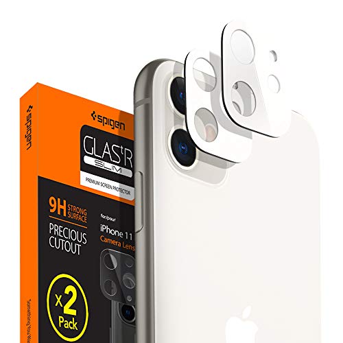Image of Spigen Tempered Glass Camera Lens Protector White For Iphone 11-2 Pack