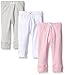 Luvable Friends Baby Girls' 3 Pack Tapered Ankle Pant
