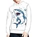 ZFRXIGN Shark Hoodie Girls Sweatshirts Cartoon Shark Sweaters Fashion Hooded Sweatshirt 12-14 Kids Pullover Hoody Sweater with Pockets Outfits Novelty 3D Graphic Shirts White