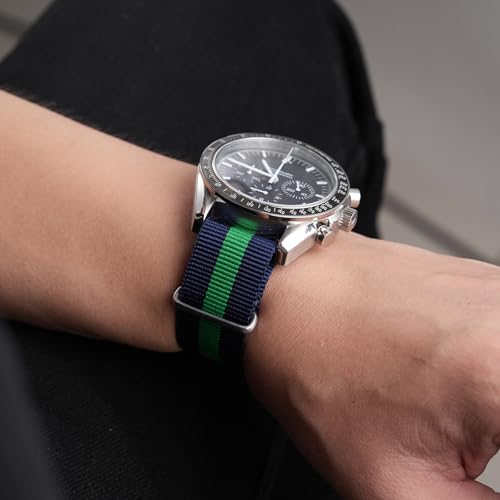 Image of TACTICAL FROG Nylon Watch Band 18mm 19 mm 20mm 22 mm 24 mm, Waterproof Military Watch Straps Replacement for Men Women, With Stainless Steel Buckle