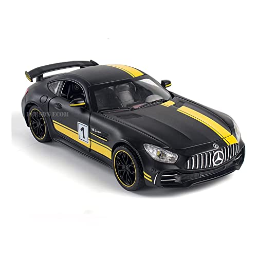 Image of DEUSON ECOM Diecast Metal Car Model 1 /24 Benz AMG GTR Toy Cars for Kids Boy Girl Zinc Alloy Pull Back Toy Car with Sound and Light Gift and Collectible Car Multicolor