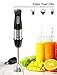 homgeek Immersion Hand Blender, 500W 6-Speed Stainless Steel Stick Blender with Egg Beater, for Soups, Sauces, Smoothies, Puree Infant Food, BPA-Free, Black
