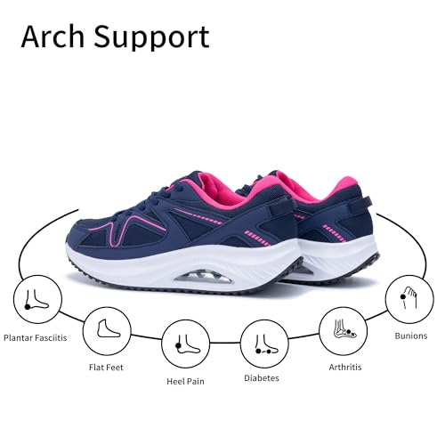 Women's Walking Shoes with Arch Support Orthotic Sneakers for Plantar Fasciitis Tennis Running Shoes4