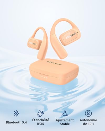 Écouteurs sans Fil Bluetooth 5.4 Sport Rose IPX5 pour Courir en Musique