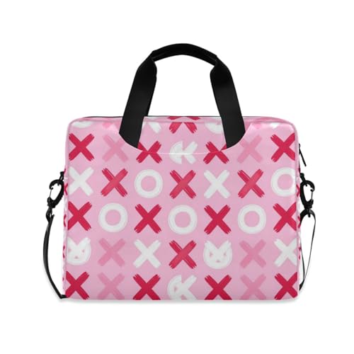 Funda para portátiles 15.6 pulg con asa y correa rosa miniatura 1