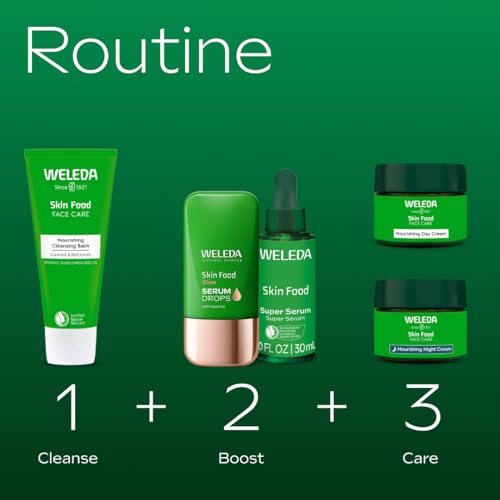 Weleda Skin Food Super Face Serum, Facial Serum with Hyaluronic Acid & Ceramides, Natural Glow Moisturiser, Certified Natural, Vegan, 30ml