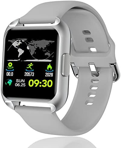 Smart Watch,MAXTOP Fitness Watch for Android/iOS Phones with Blood Pressure Heart Rate & Blood Oxygen Monitor Activity Tracker ,1.4” Full Touch Screen IP67 Waterproof Smartwatch for Men Women (Gray)