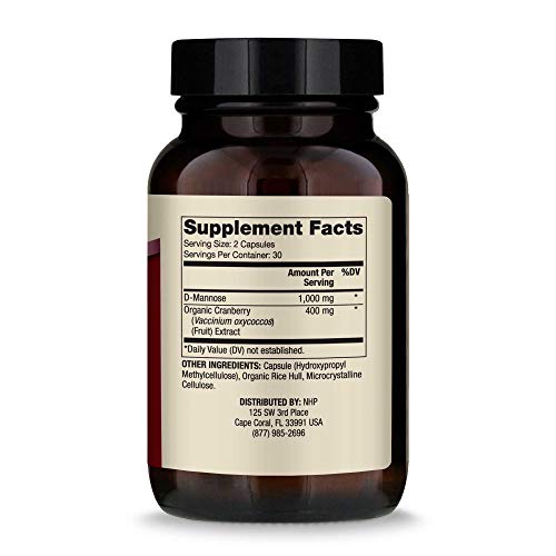 Dr. Mercola, D-Mannose And Cranberry Extract, For Women And Men, Promotes Urinary And Bladder Health, 30 Servings (60 Capsules), Non Gmo, Soy Free, Gluten Free #TOP2