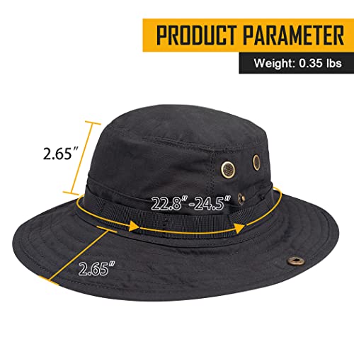 IDOGEAR Chapéu Boonie de aba larga para homens e mulheres, pesca, caça, atividades ao ar livre, com