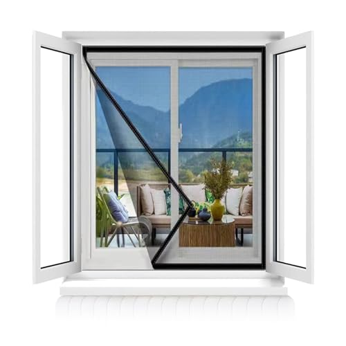 45x85cm,Mosquitera para ventanas (sin taladrar, antimoscas), Mosquitera para ventana, sin agujeros ni tornillos, Pantalla para ventana