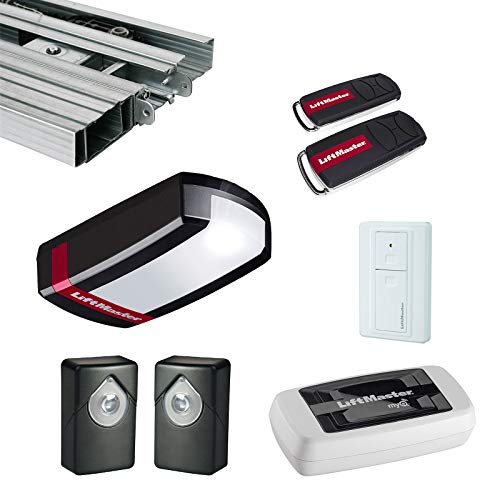 Preisvergleich Produktbild LiftMaster LM100EVF Garantorantrieb-Set 1000N inkl. Schiene, Lichtschranke, Smartphonesteuerung, Handsender, Funkwandtaster, MyQ kompatibel
