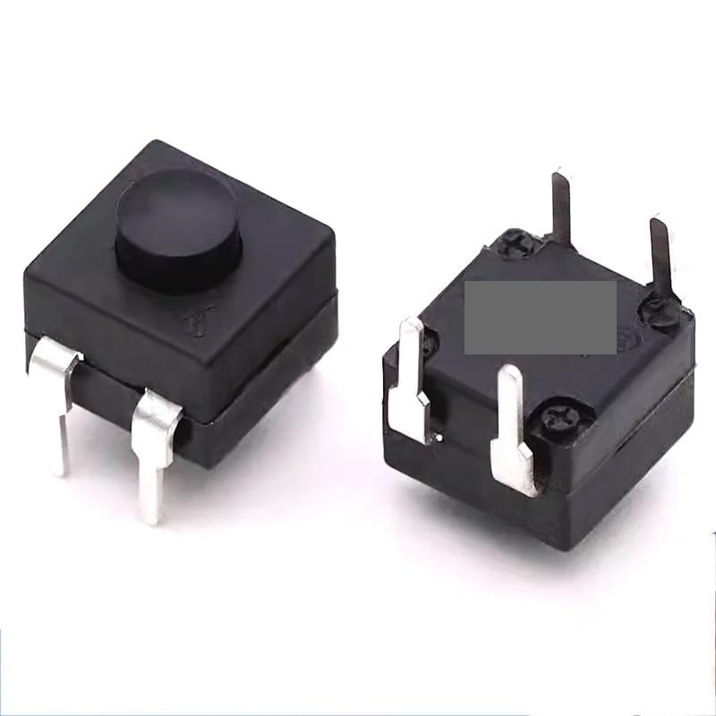 NWPNLXEA 10PC YT-8008-114C Four Foot Bending Foot Copper Foot Flashlight Switch Self-Locking 8 * 8