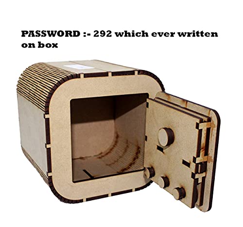 BITONA� Traditional Style Wooden Locker Piggy Bank with Password for Kids and Adults - Image 5
