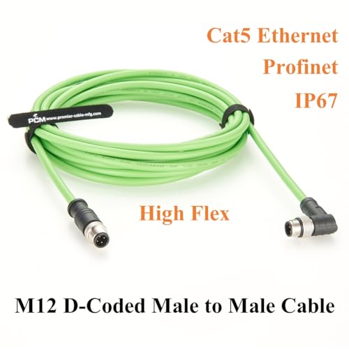 Cable Ethernet Profinet Cat5 M12 D Code 5 m miniatura 2