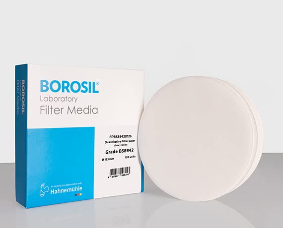Borosil Filter Papers 125 mm, Quantitative Round Sheets (Pack of 100), Cellulose Filter Paper, Chemistry Lab Experiments for Schools or Laboratory Activities-image-11