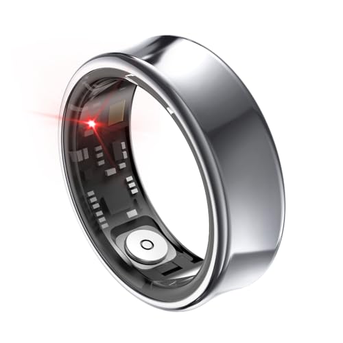 Smart Ring Anello Fitness Tracker per Uomo Anelli Intelligenti per Donna Andrid iOS SR05 Ring Impermeabile Salute Bluetooth 5.1 Ossigeno Sangue Stress