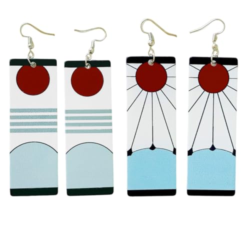 BLPRKOT 2 Piezas Kamado Tanjirou - Pendientes para