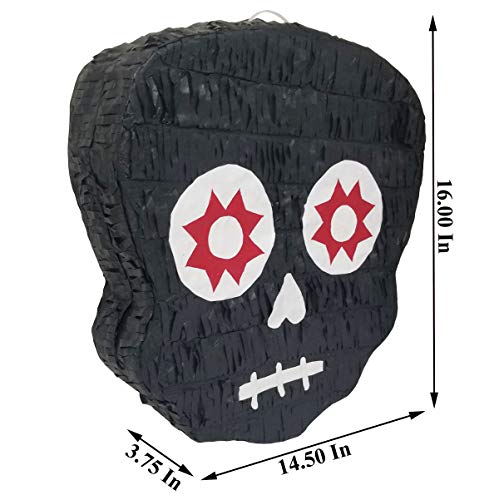 Traditional Day of the Dead Pinata | Sugar Skull “ Dia de Muertos “ Piñata | Mexican Calavera Decoration | Halloween Catrina Party Celebration | Cinco de Mayo Fiesta Supplies | Assorted Color - Thumbnail 4