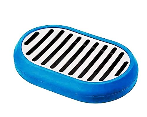 HOME 99 Stainless Steel Premium soap Dish for Bathroom/Home/Kitchen - (Pack of 1) (Blue)