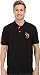 U.S. Polo Assn. Men's Multi Color Logo Solid Pique Polo, Black, Medium