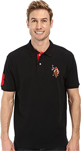 U.S. Polo Assn. Mens Multi Color Logo Solid Pique Polo Shirt product thumbnail 5