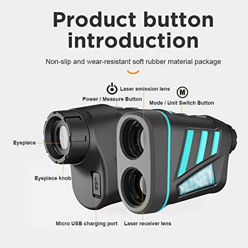 HYQNG-Telemetro-de-Golf-telemetro-de-Mini-Golf-de-600M-800M-1000M-Sistema-de-teleobjetivo-optico-de-Enfoque-Fijo-6X-medidor-de-Distancia-de-Medida-Deportiva-para-Caza-Caza-al-Aire-Libre