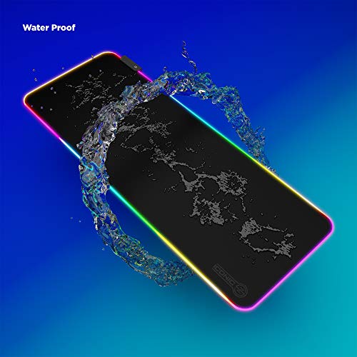 Iconic - Pro Pc Gear Rgb Large Gaming Mouse Mat Pad 32" X 12" - Led Lighting Static /Breathing/Flashing- Stitched/Waterproof/Non Slip Base #TOP4