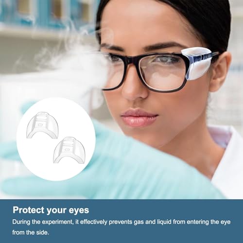 Miniatura 5 de Protectores Laterales Para Gafas,4 Pares Protectores Laterales Deslizantes Para Anteojos,Protectores Transparentes Deslizantes Para Gafas De Seguridad,Para Anteojos Pequeños A Medianos Transparente