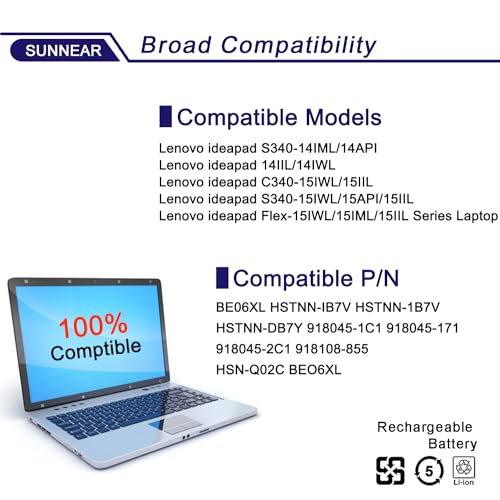 Image of BE06XL Laptop Battery Compatible with HP Elitebook 1040 G4 Folio Series Notebook HSTNN-IB7V HSTNN-DB7Y 918045-1C1 918045-171 918045-2C1 918108-855 HSN-Q02C BEO6XL 11.55V 67Wh 5800mAh