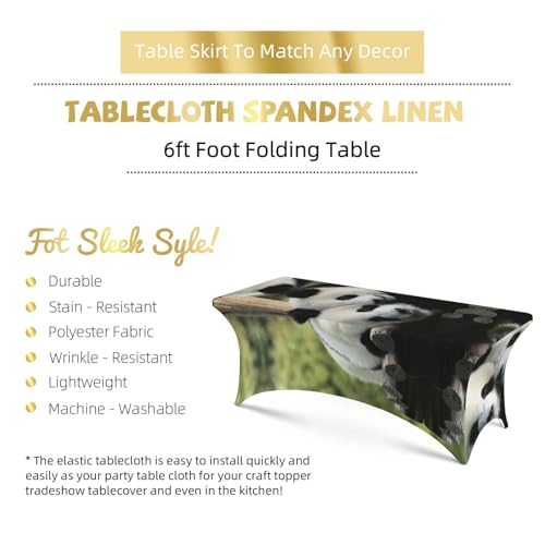 Nappe extensible élasthanne anti-pli lavable banquet 1,8m - 6