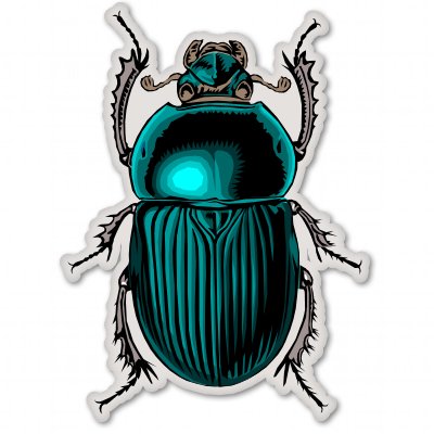 Beetle Bug Insect Nature Science Sticker, 3 in | For Water Bottle, Tumbler, Car, Laptop, Phone, Waterproof Vinyl Decal