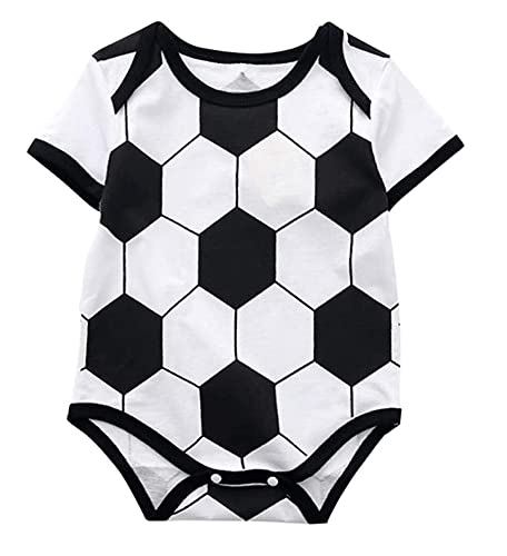 Image of FANCYKIDS Baby Infant Newborn Boys Girls Cotton Sport Soccer Refere Football Casual Onesie Bodysuit