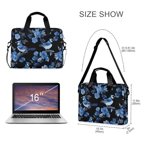 Bolso maletín para laptop 15.6 pulgadas azul y negro miniatura 5