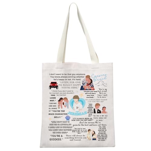 MYSOMY Jeremiah Fisher Fans Gift Team Jeremiah Tote Bag TSITP TV Series Lovers Gift Primos Beach Shoulder Bag, Jeremiah Tb, 13.7inch*15.7inch