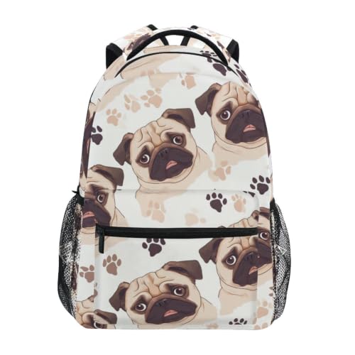 Sac à dos scolaire empreinte de patte mignonne pour filles et garçons