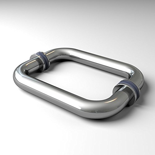 Frameless Shower Door Hinge And Pull Handle Set Polished Chrome Stainless Steel #TOP7