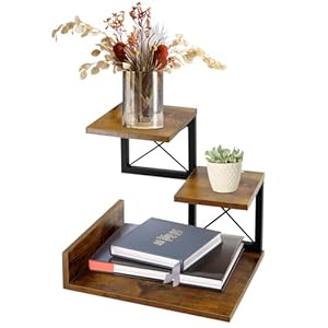 Jolitac Schreibtischregal Holz 3 Etagen Braun